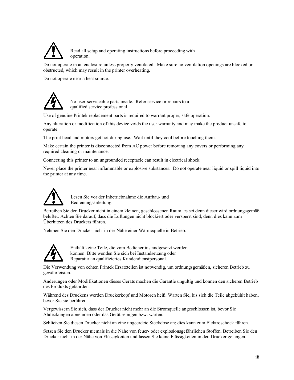 Printek Mt2 Series User Manual | Page 3 / 38