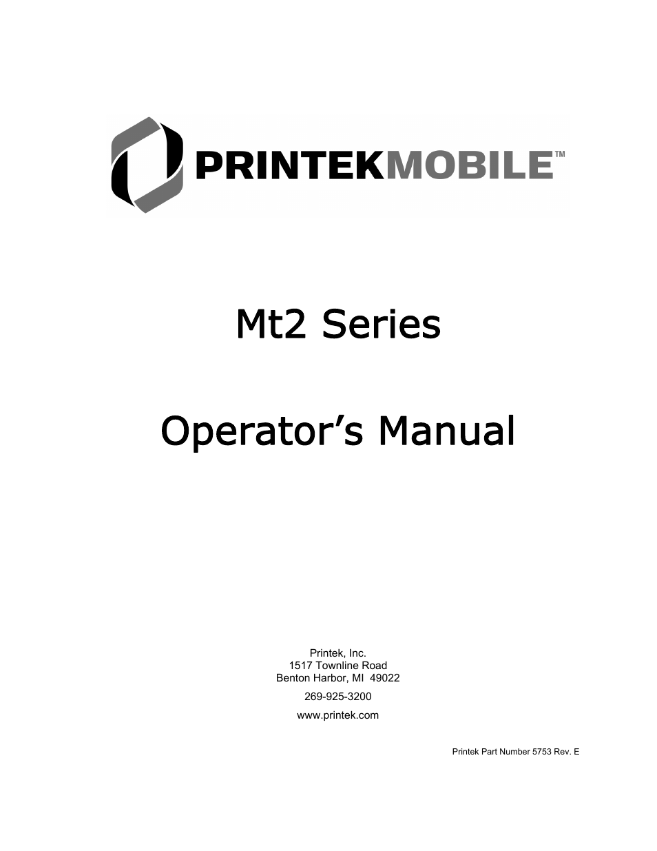 Printek Mt2 User Manual | 38 pages