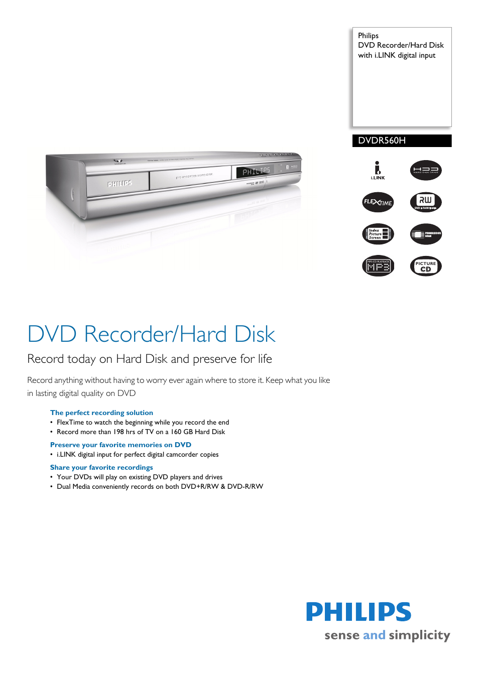 Printek DVDR560H User Manual | 2 pages