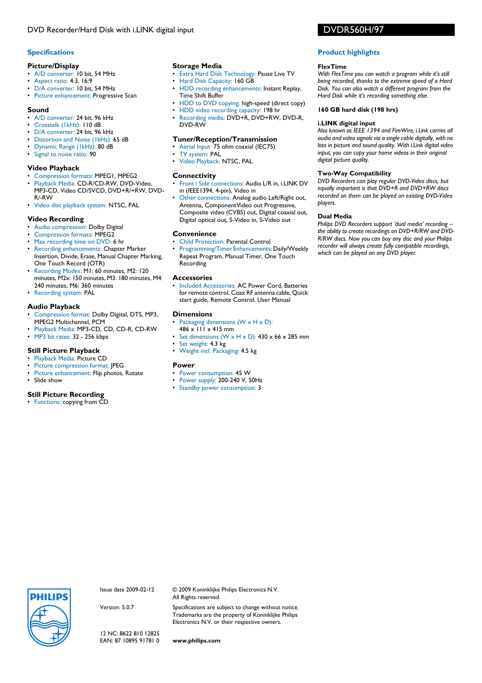 Printek DVDR560H User Manual | Page 2 / 2