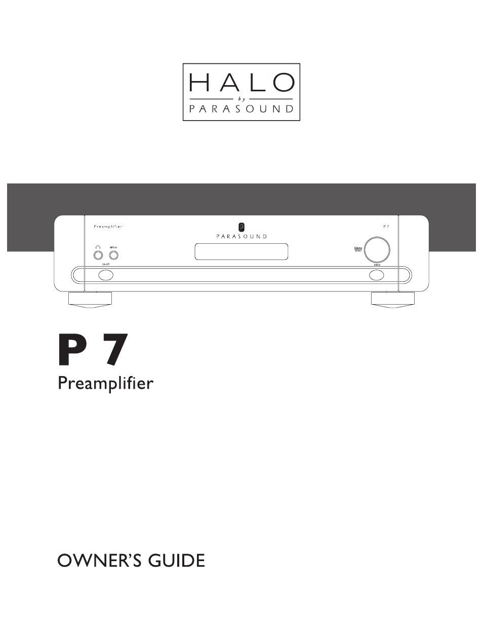 Parasound HALO P 7 User Manual | 28 pages
