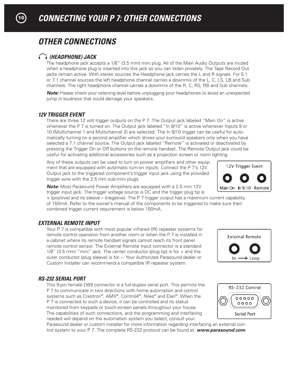 Parasound HALO P 7 User Manual | Page 10 / 28