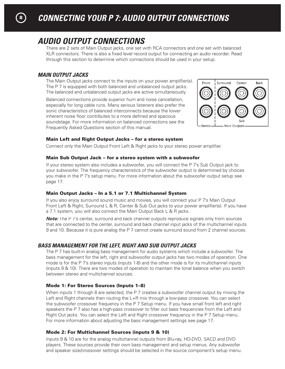 Parasound HALO P 7 User Manual | Page 8 / 28