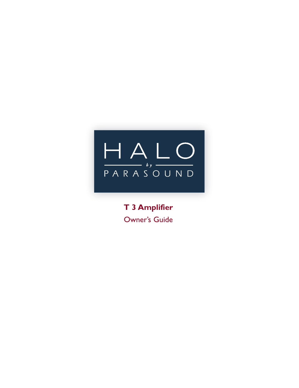 Parasound Halo T 3 User Manual | 27 pages