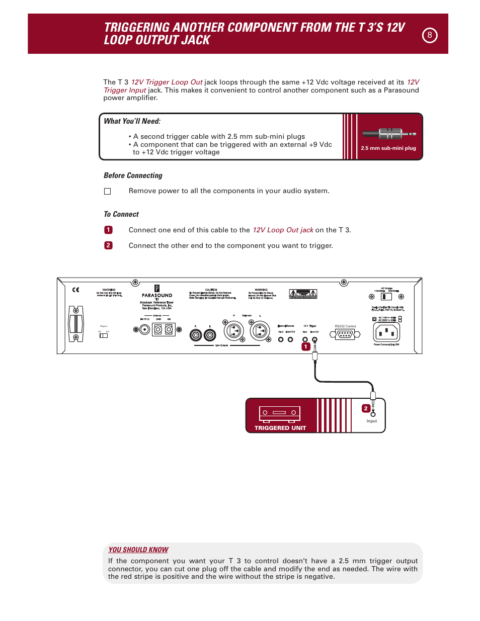 Parasound Halo T 3 User Manual | Page 11 / 27