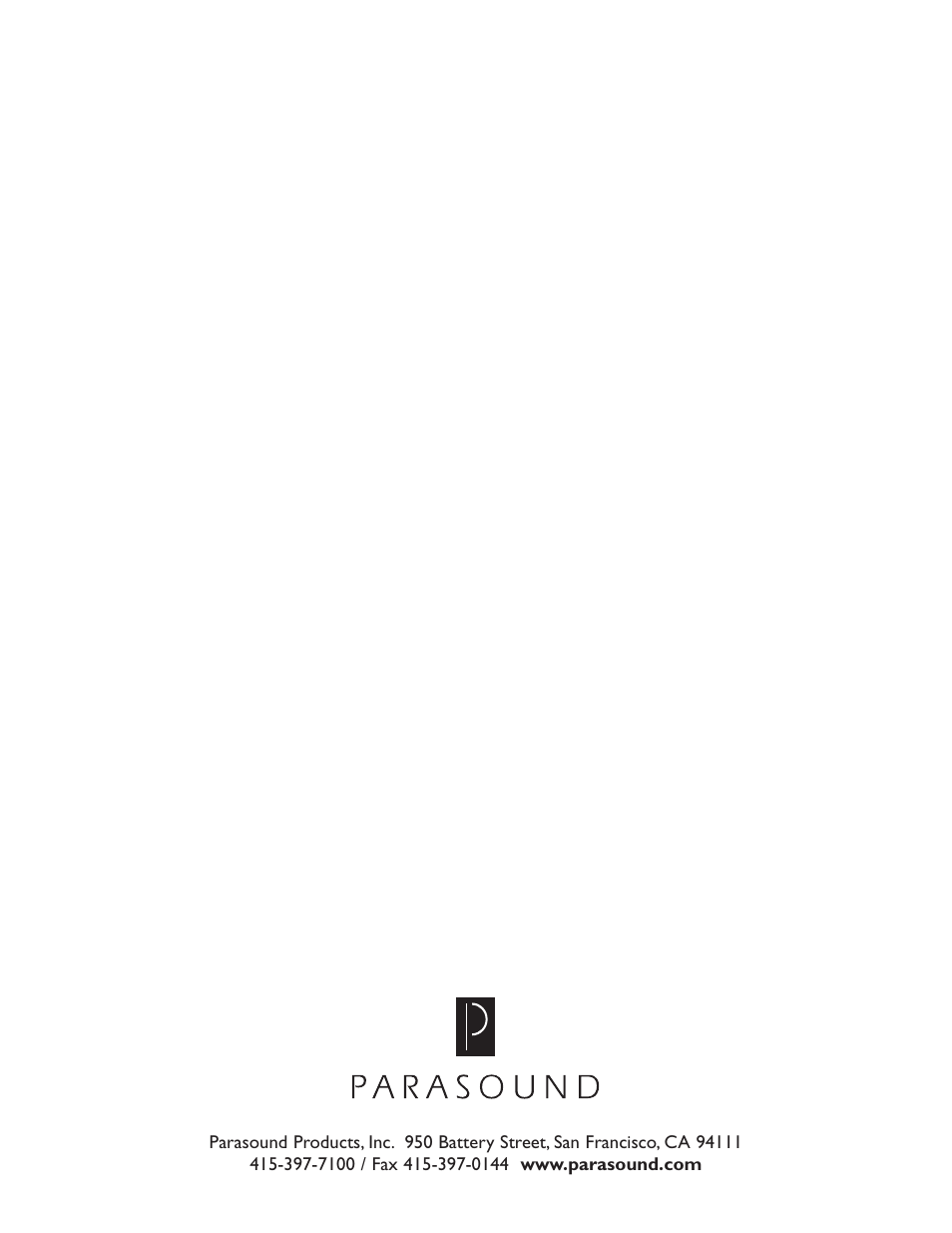 Parasound A 51 User Manual | Page 20 / 20