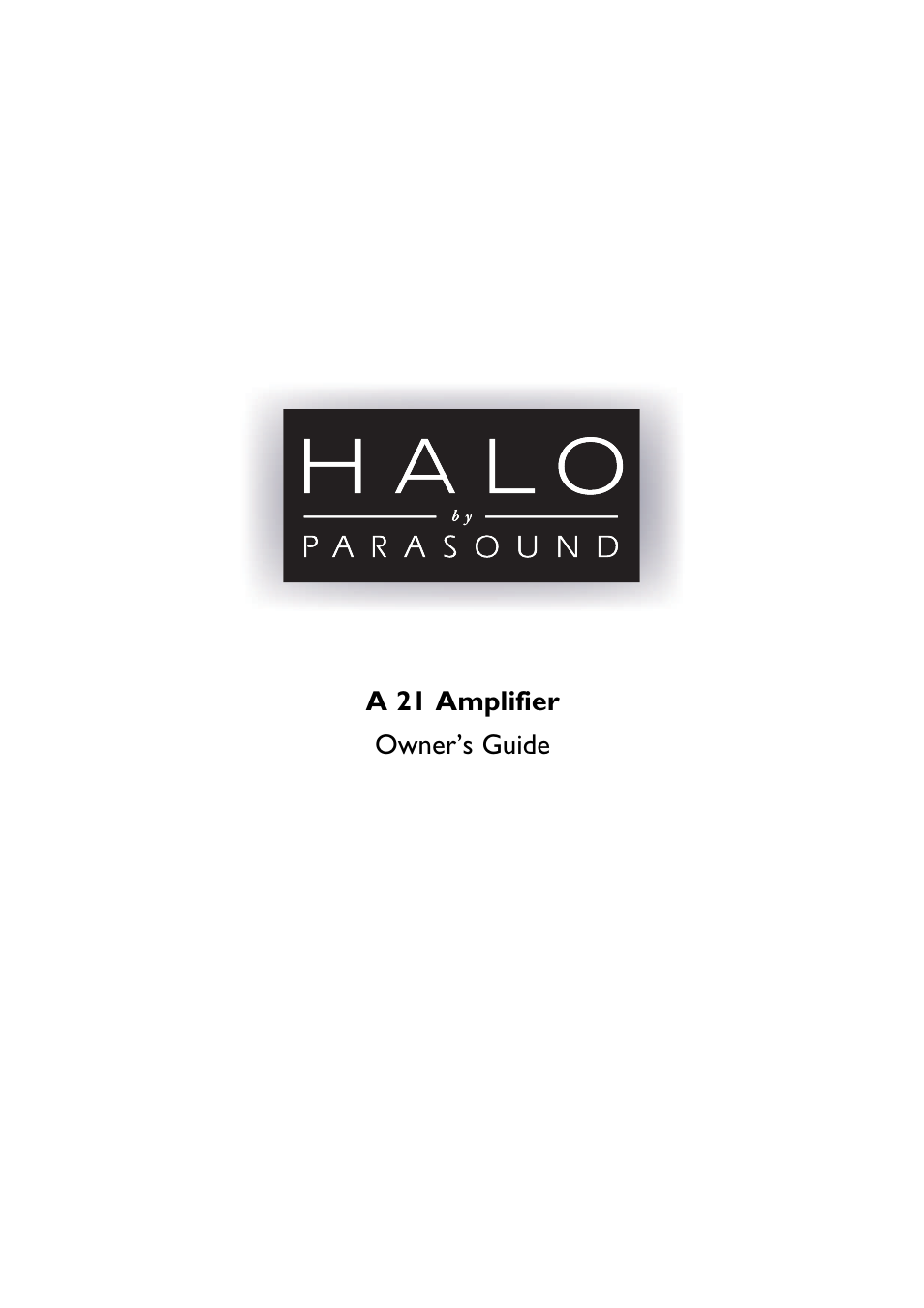 Parasound A 21 User Manual | 23 pages