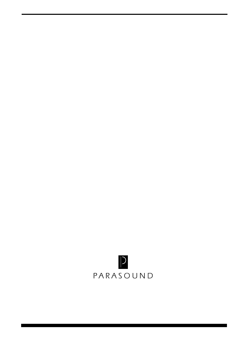 Parasound AVC-2500 User Manual | Page 63 / 63