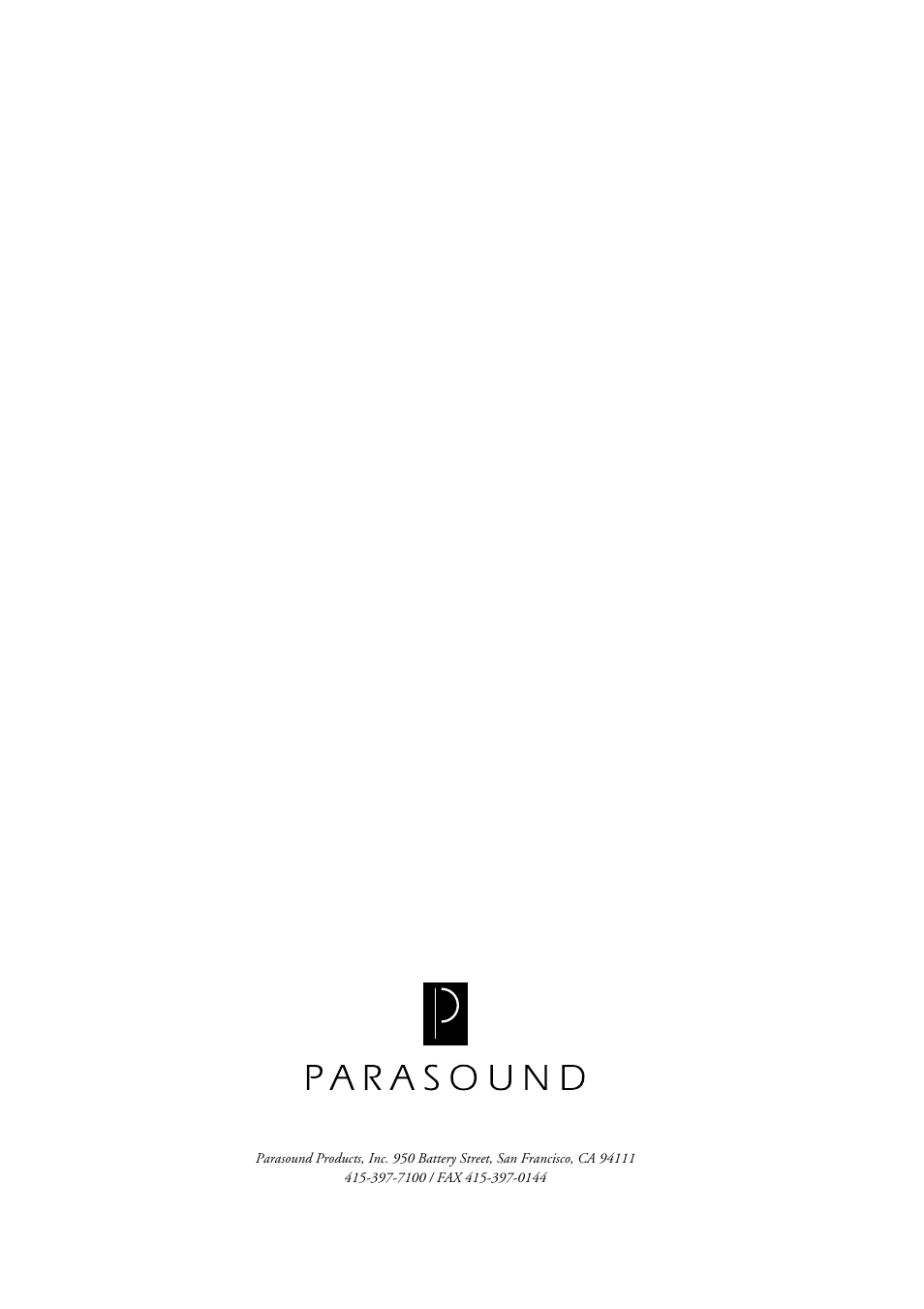 Parasound hca-855a specifications | Parasound HCA-1205A User Manual | Page 12 / 12