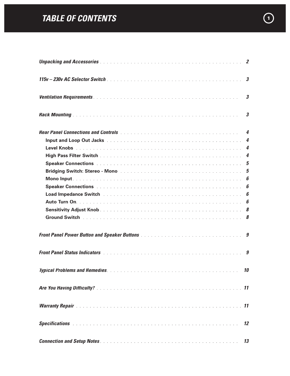Parasound NewClassic Model 2125 User Manual | Page 3 / 16