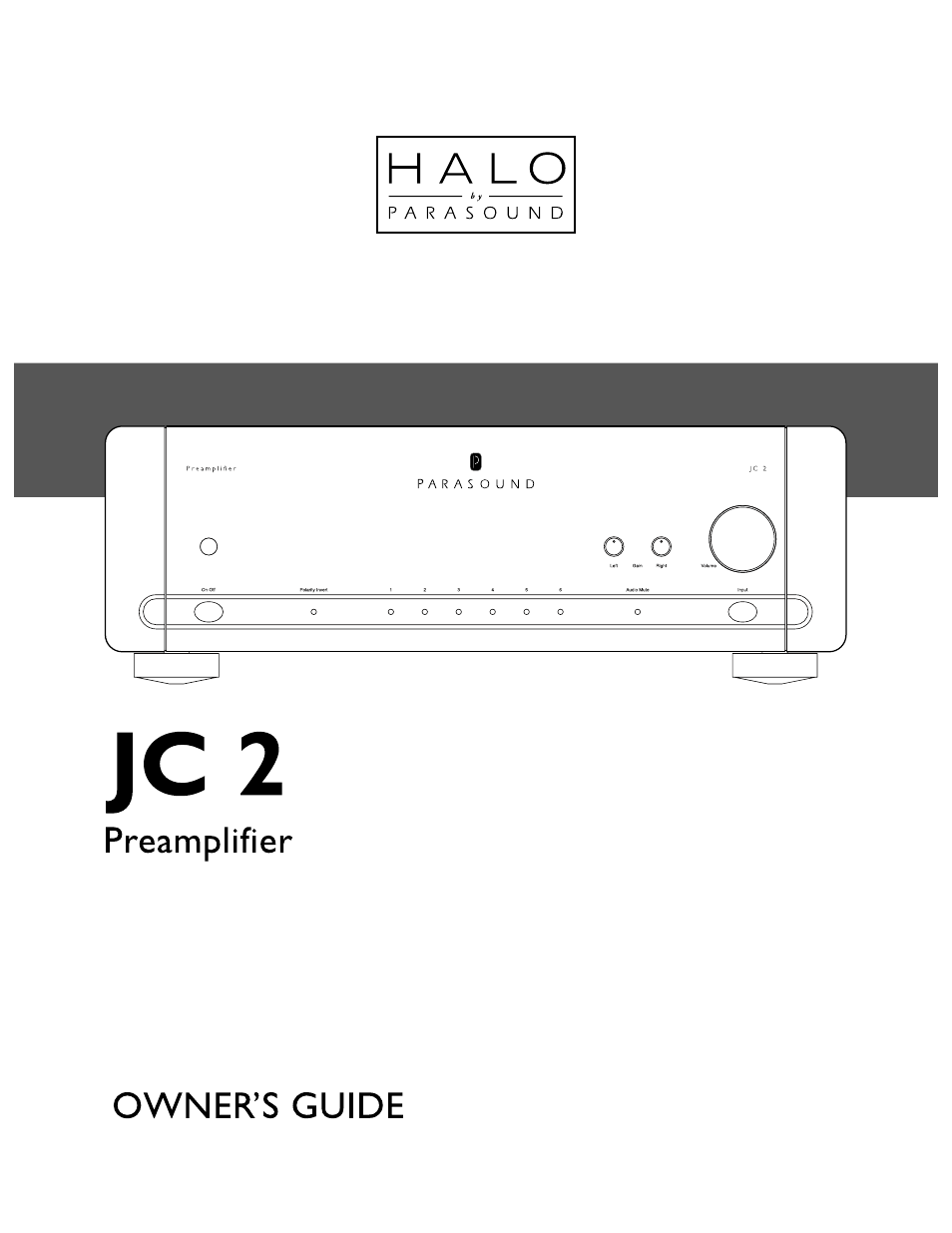 Parasound JC 2 User Manual | 16 pages