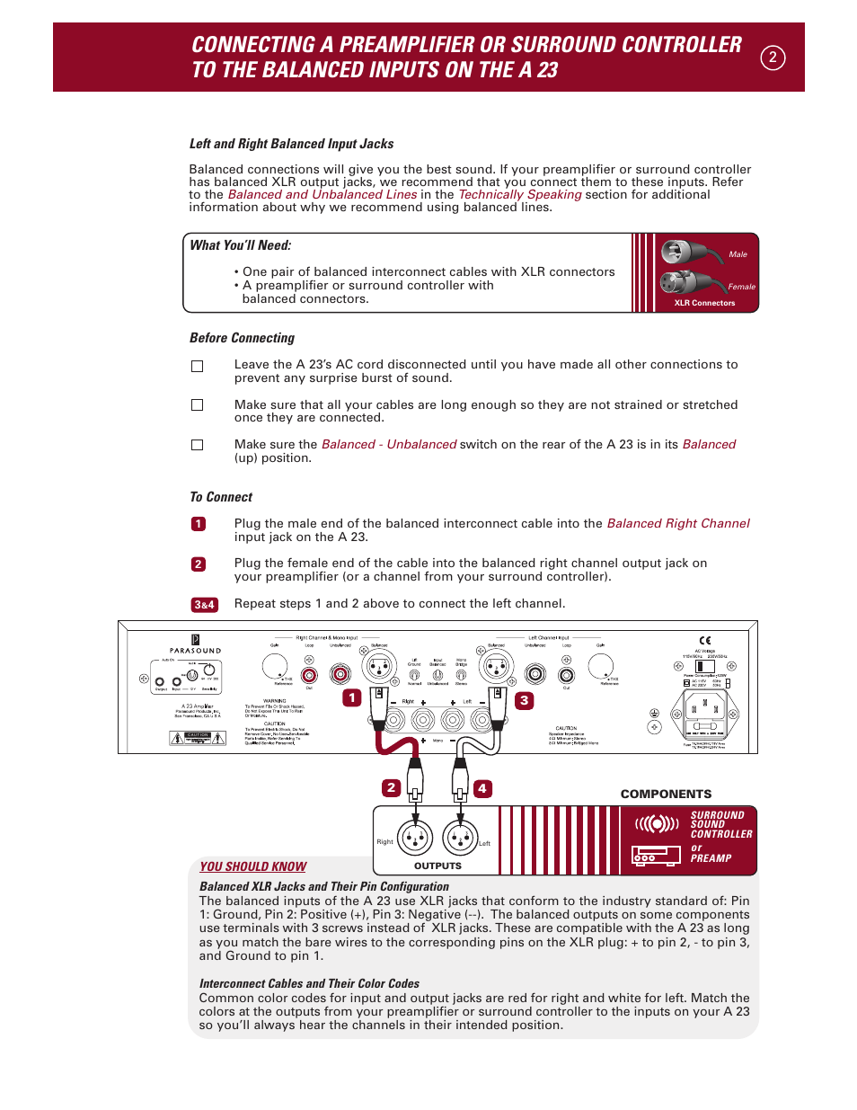 Parasound A 23 User Manual | Page 5 / 23