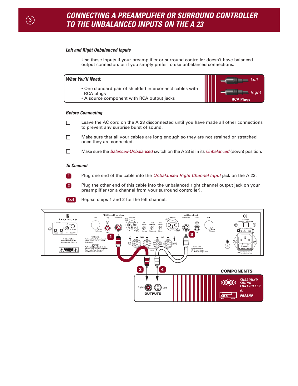 Parasound A 23 User Manual | Page 6 / 23