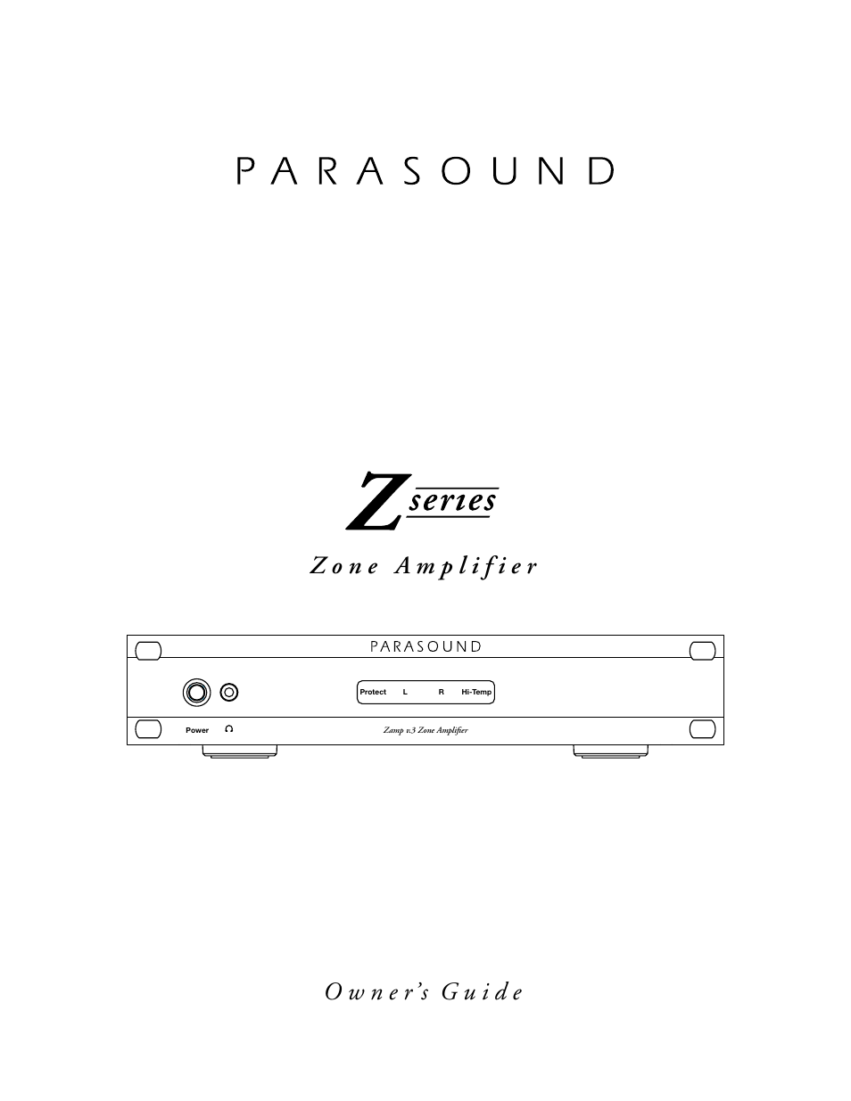 Parasound Zamp v.3 User Manual | 12 pages