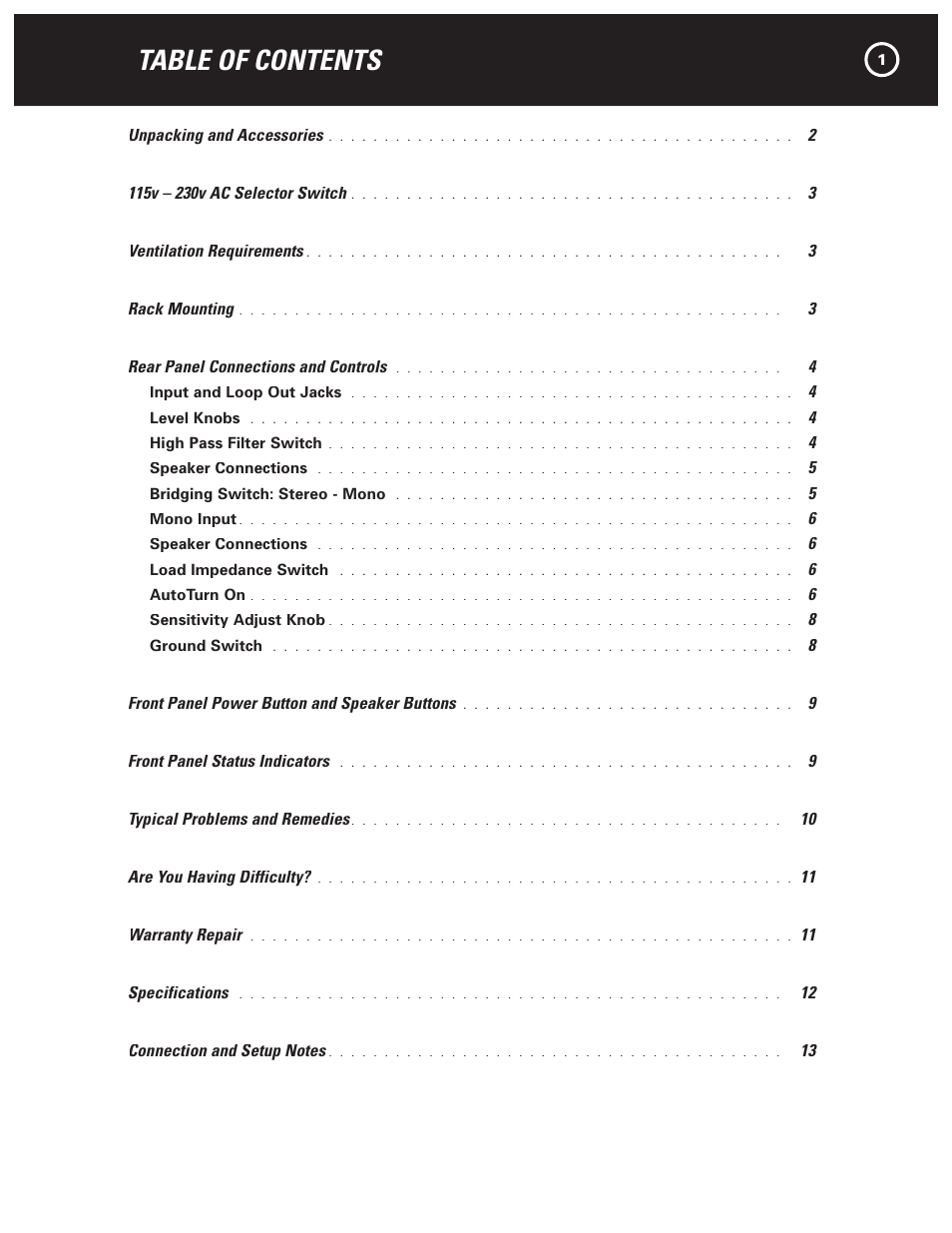 Parasound 2250 User Manual | Page 3 / 16