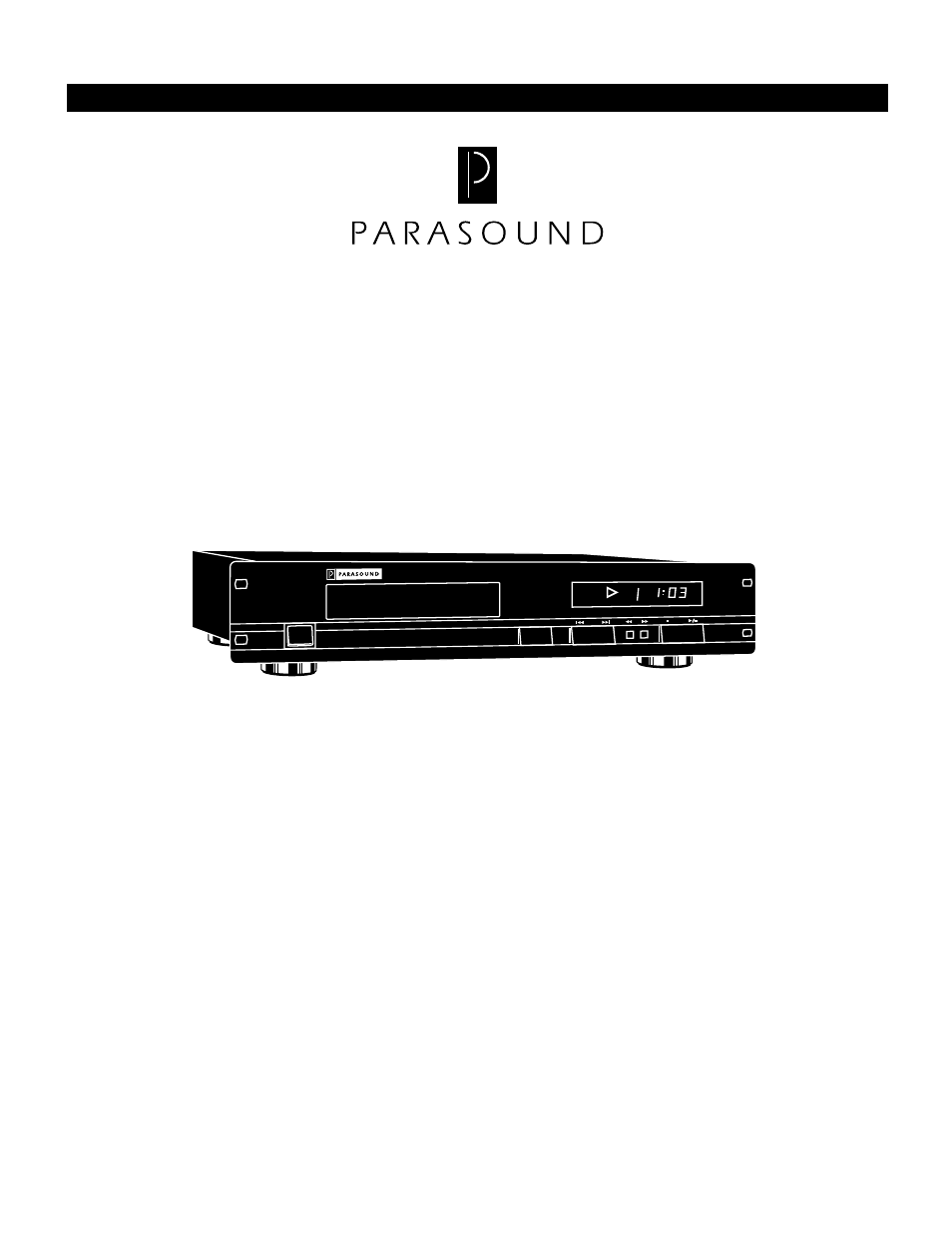 Parasound C/DP-1000 User Manual | 8 pages
