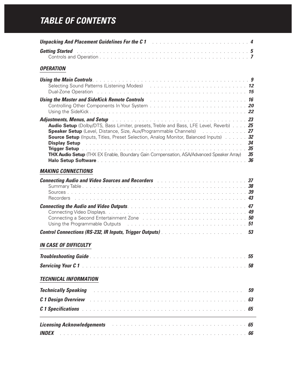 Parasound Halo C1 Controller User Manual | Page 3 / 68