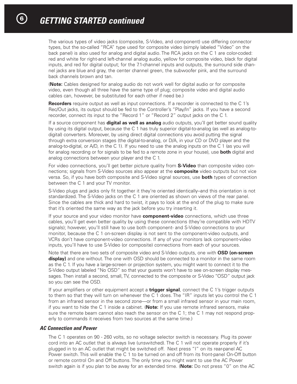 Getting started continued | Parasound Halo C1 Controller User Manual | Page 6 / 68