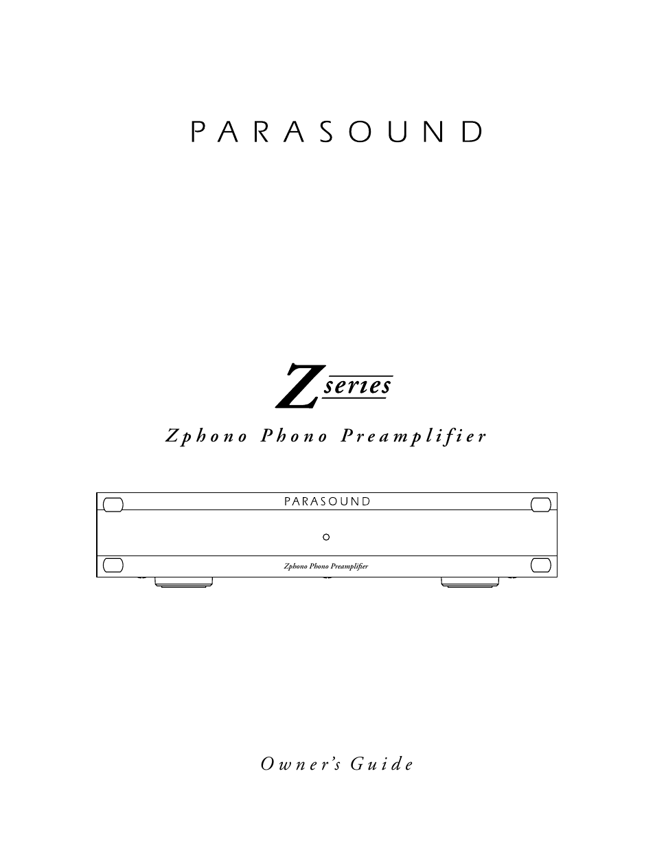 Parasound Z Series User Manual | 6 pages