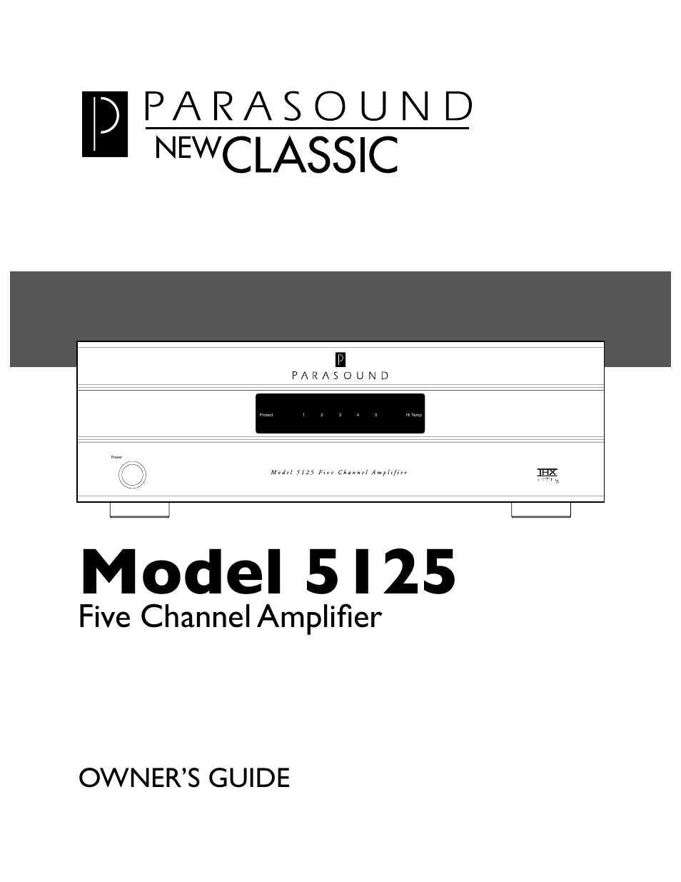 Parasound NewClassic Model 5125 User Manual | 16 pages