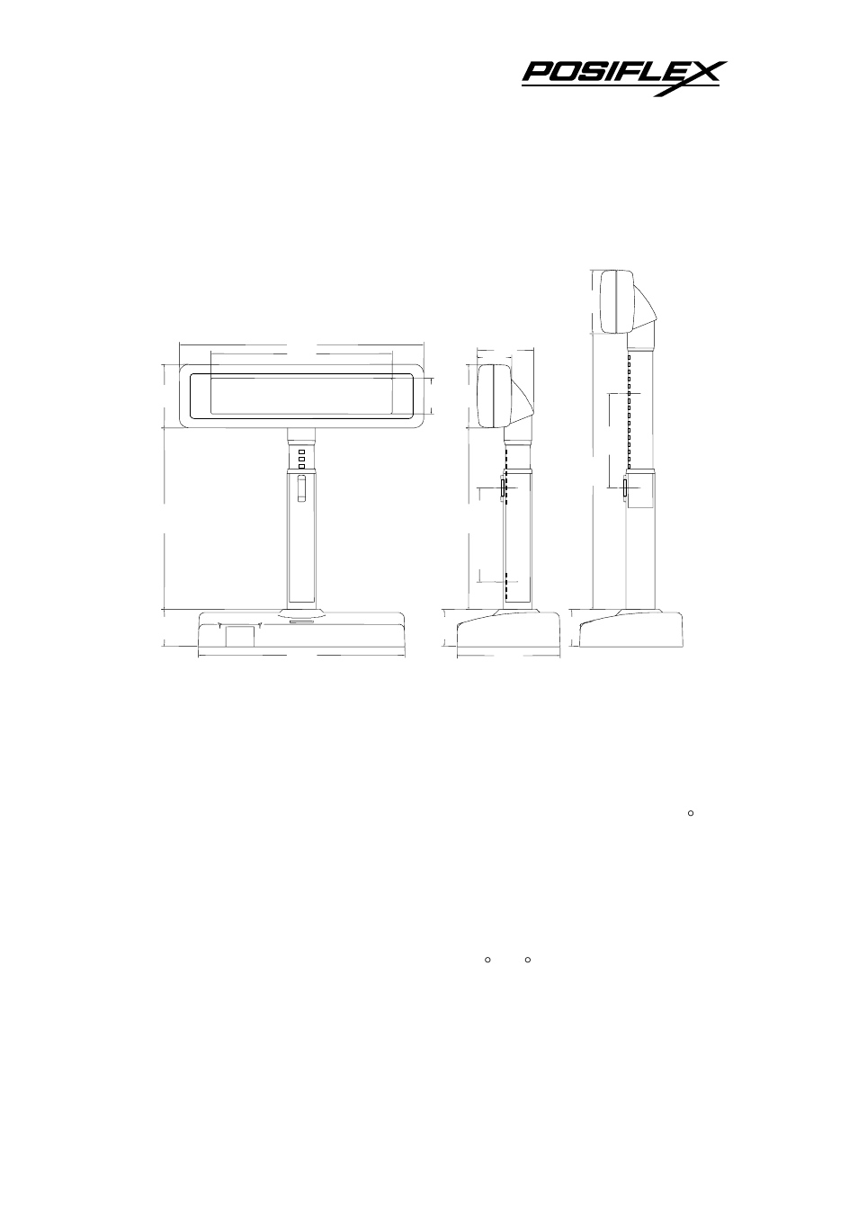 V. mechanical specifications, A. mechanical drawings, B. mechanical function | POSIFLEX Business Machines LCD Customer Display PD-7100 User Manual | Page 14 / 16