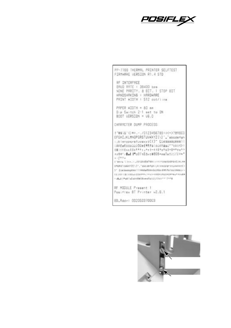 Special adjustments, Paper near end sensor | POSIFLEX Business Machines PP7700 Series User Manual | Page 23 / 44