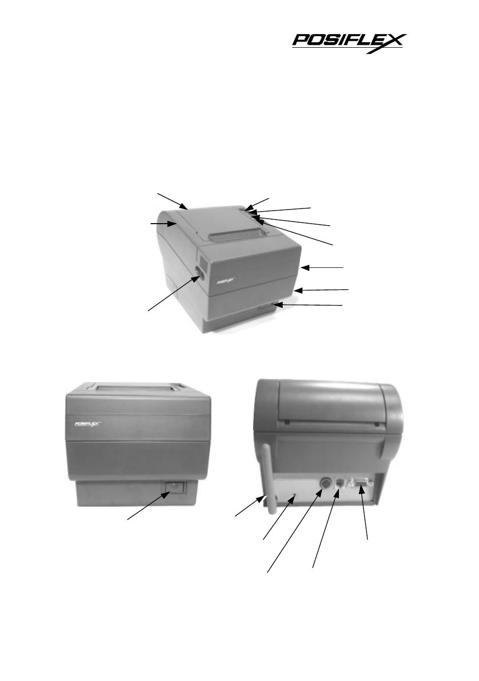 Main parts on the exterior | POSIFLEX Business Machines PP7700 Series User Manual | Page 7 / 44