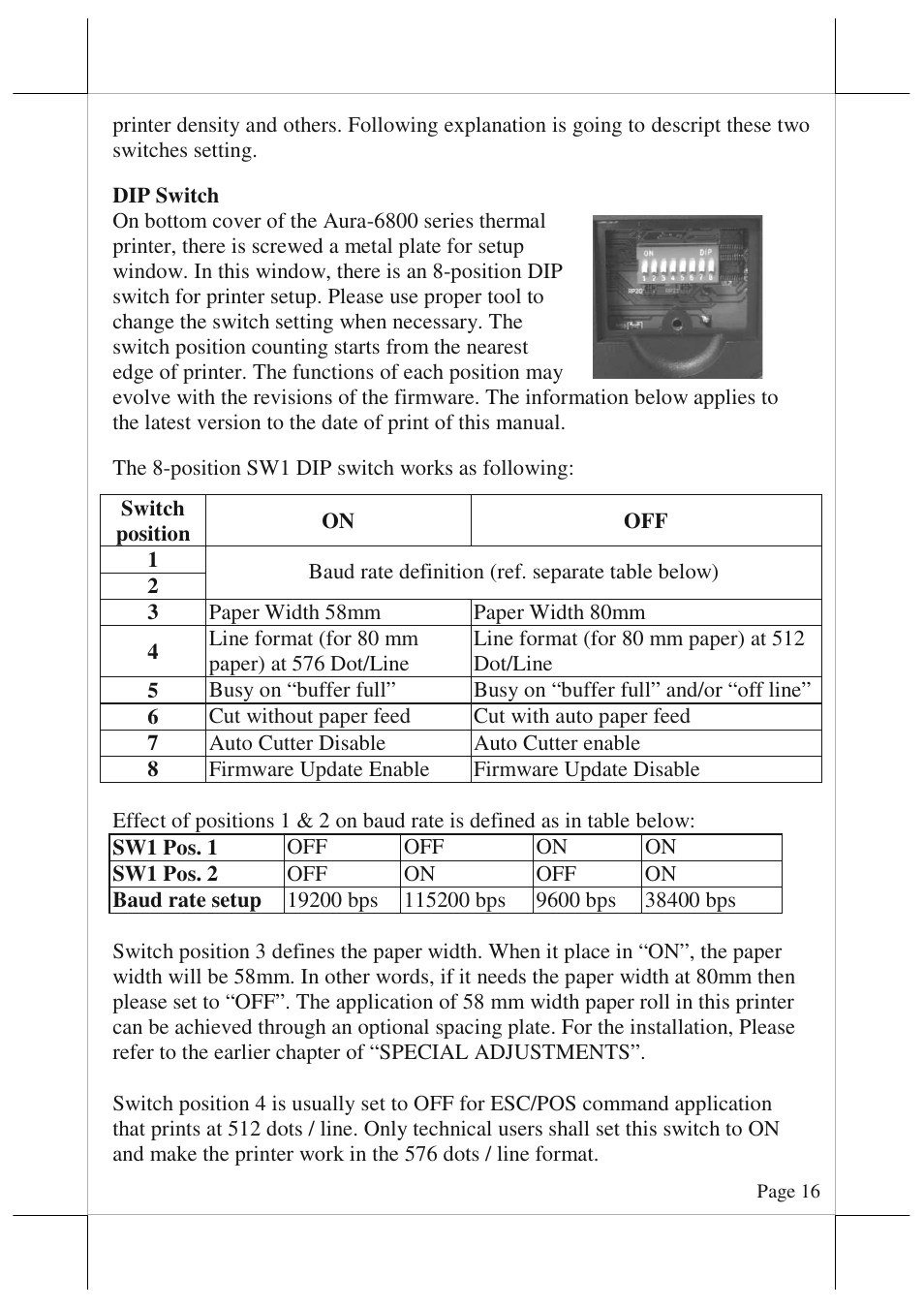 POSIFLEX Business Machines AURA 6800 User Manual | Page 16 / 20