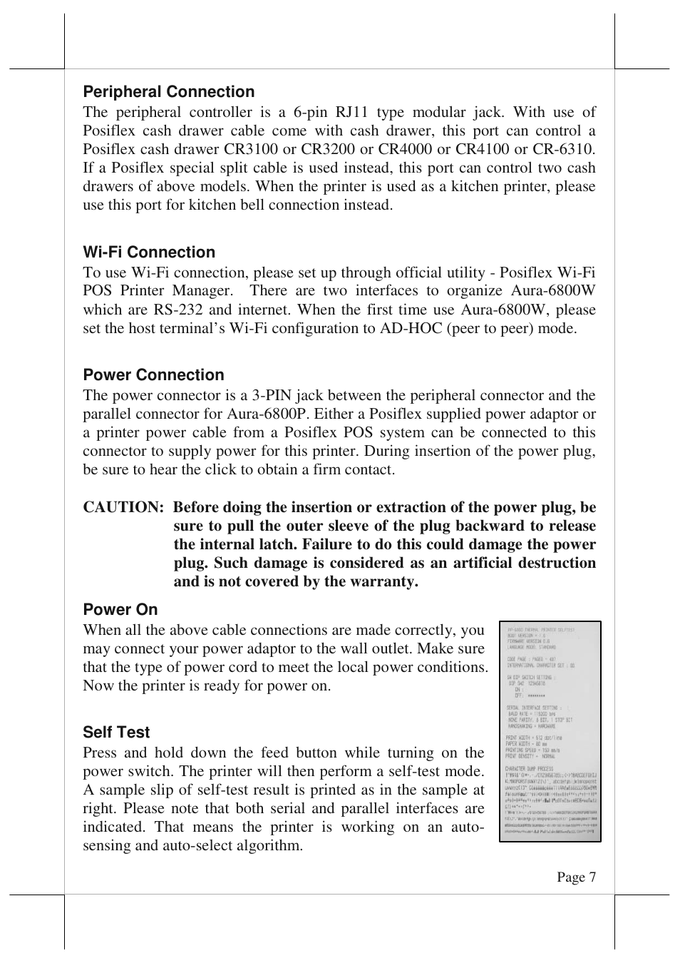 POSIFLEX Business Machines AURA 6800 User Manual | Page 7 / 20