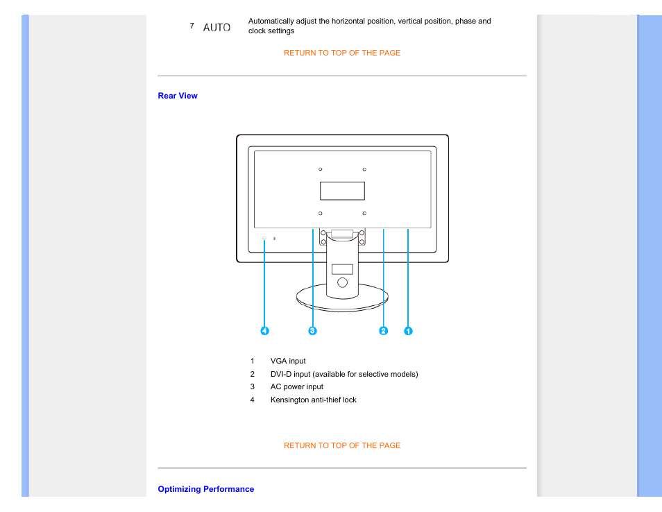 Optimizing performance | Philips 202EI User Manual | Page 36 / 73