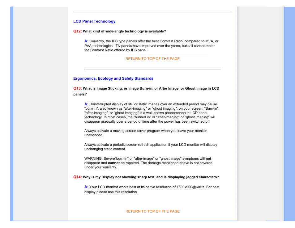 Lcd panel technology, Ergonomics, ecology and, Safety standards | Philips 202EI User Manual | Page 7 / 73