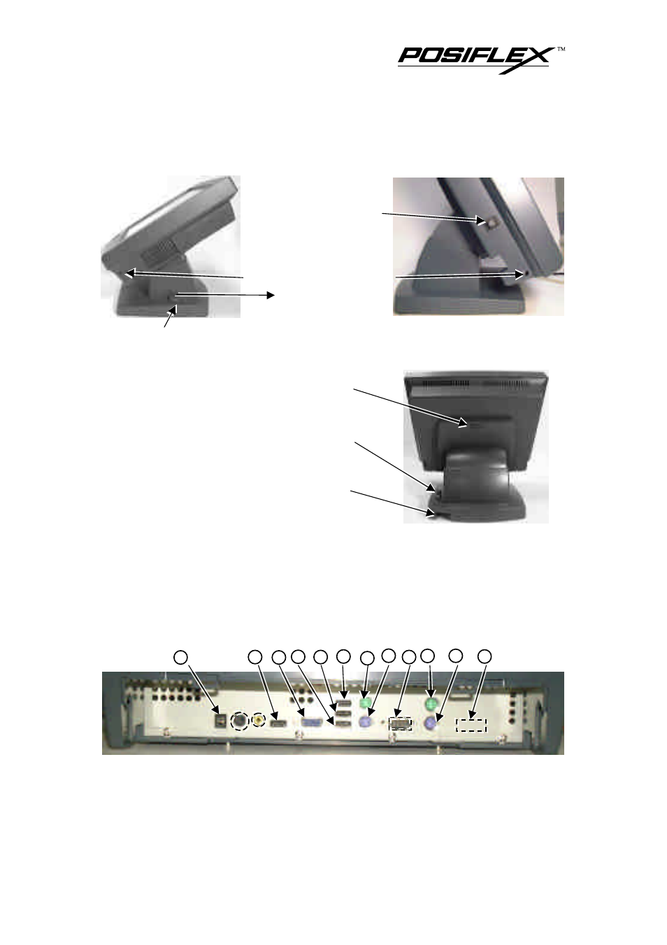 V. input / output port | POSIFLEX Business Machines TM4000 Series User Manual | Page 3 / 8