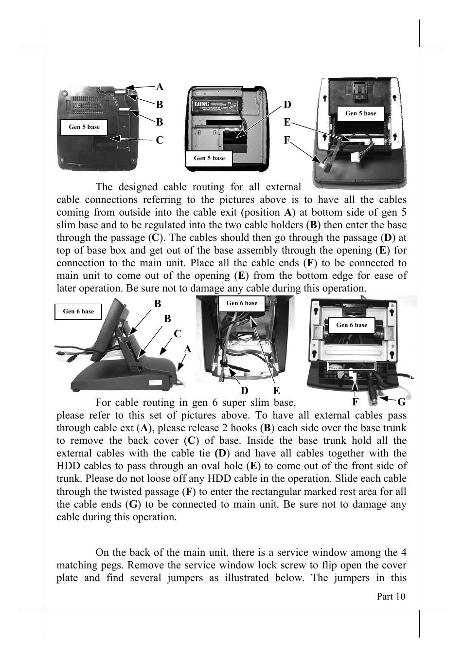 Routing the cables, Preparing the main unit | POSIFLEX Business Machines 16560900020 User Manual | Page 10 / 20