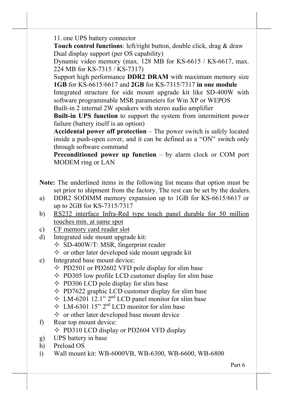POSIFLEX Business Machines 16560900020 User Manual | Page 6 / 20