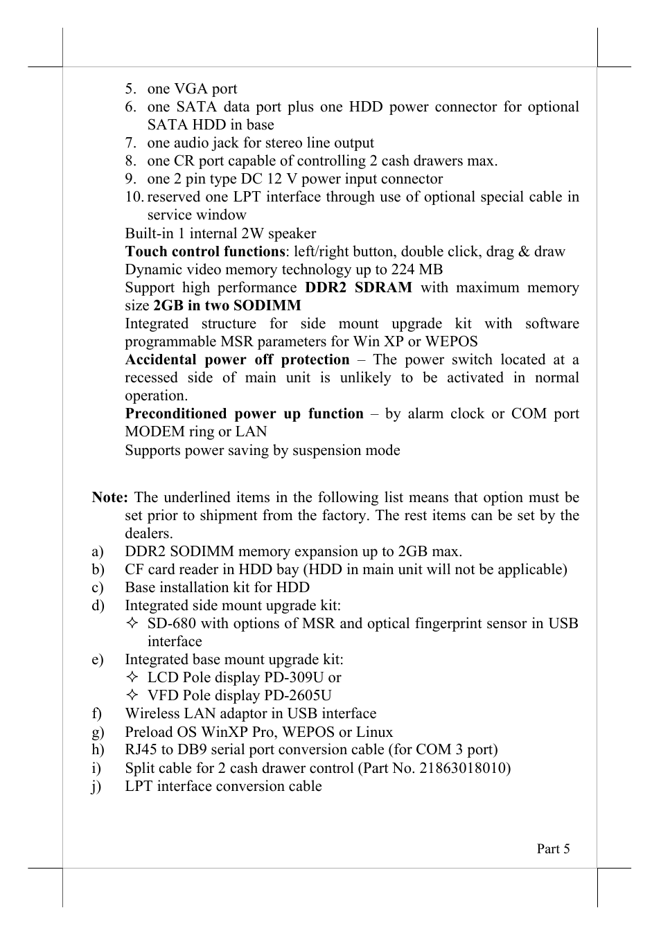 POSIFLEX Business Machines KS-6812 User Manual | Page 5 / 20