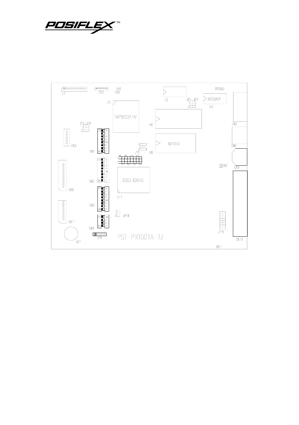 Circuitry layout & connectors | POSIFLEX Business Machines PP3000 User Manual | Page 26 / 54