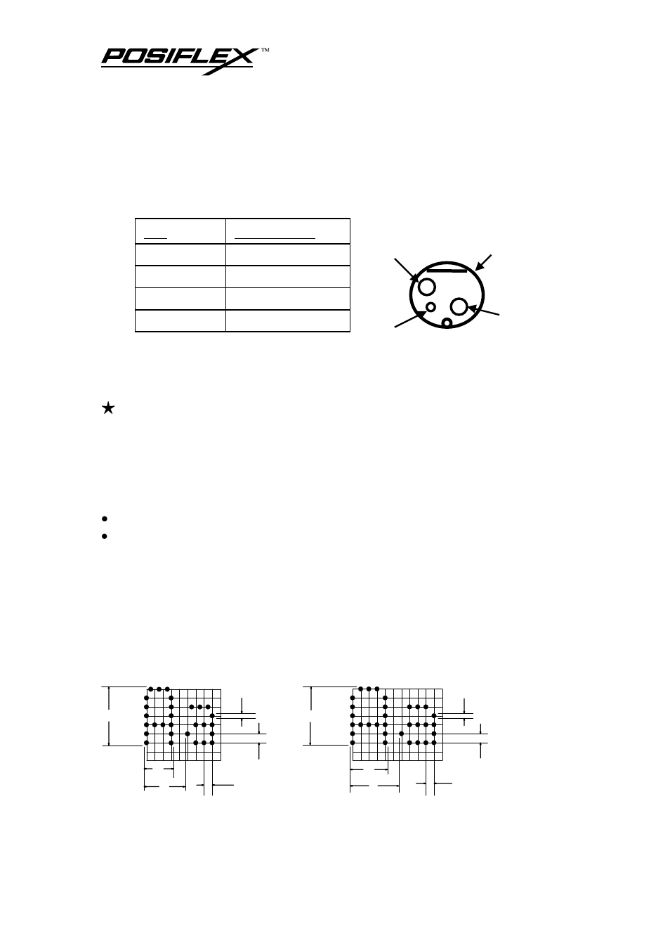 Power supply, Fig. 18 pin layout of power plug, Option list | Font matrices | POSIFLEX Business Machines PP3000 User Manual | Page 42 / 54