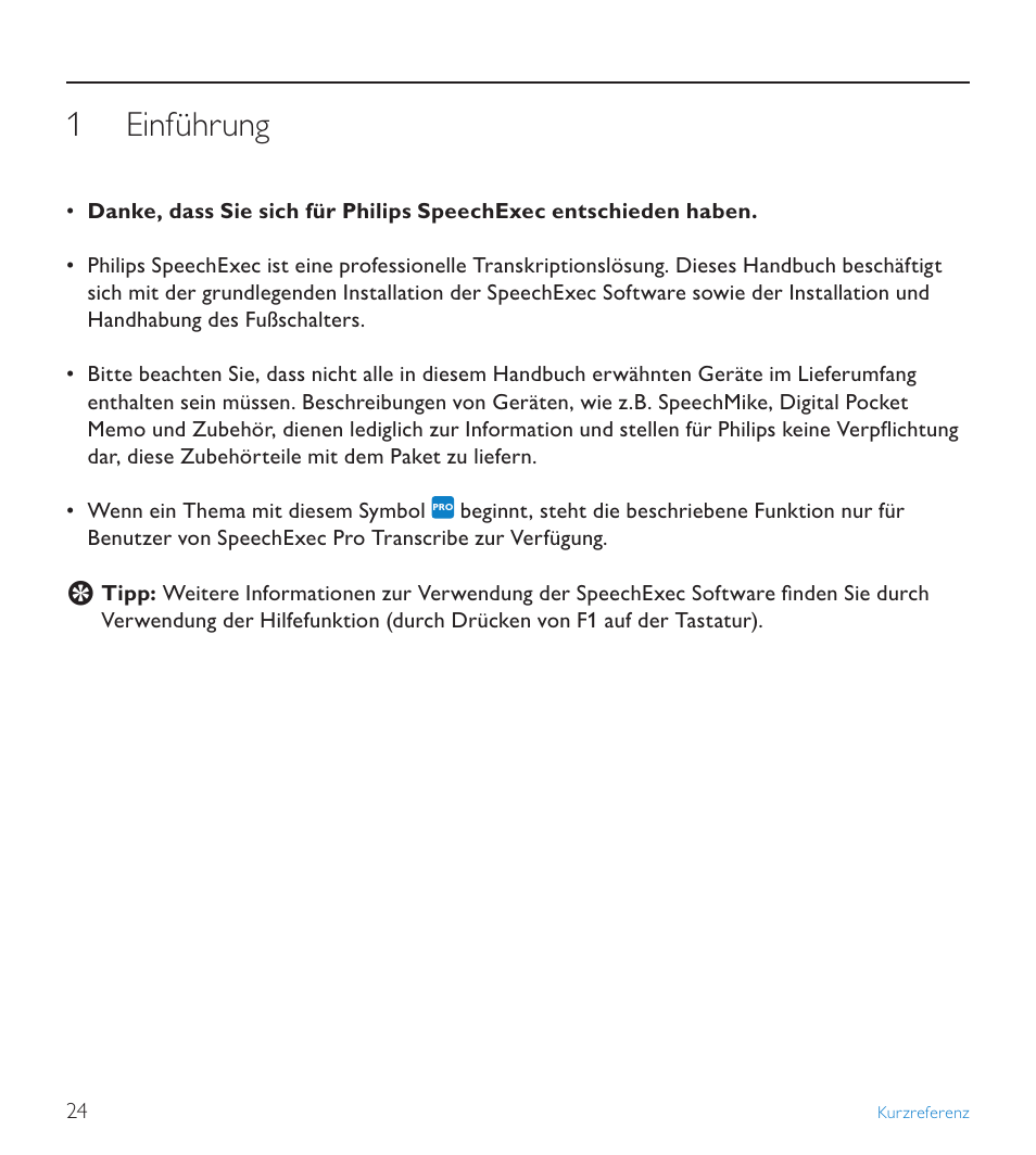 1 einführung, Einführung | POSIFLEX Business Machines SPEECHEXEC 4.3 User Manual | Page 24 / 184