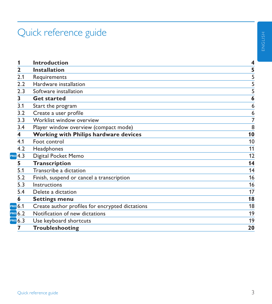 Quick reference guide | POSIFLEX Business Machines SPEECHEXEC 4.3 User Manual | Page 3 / 184