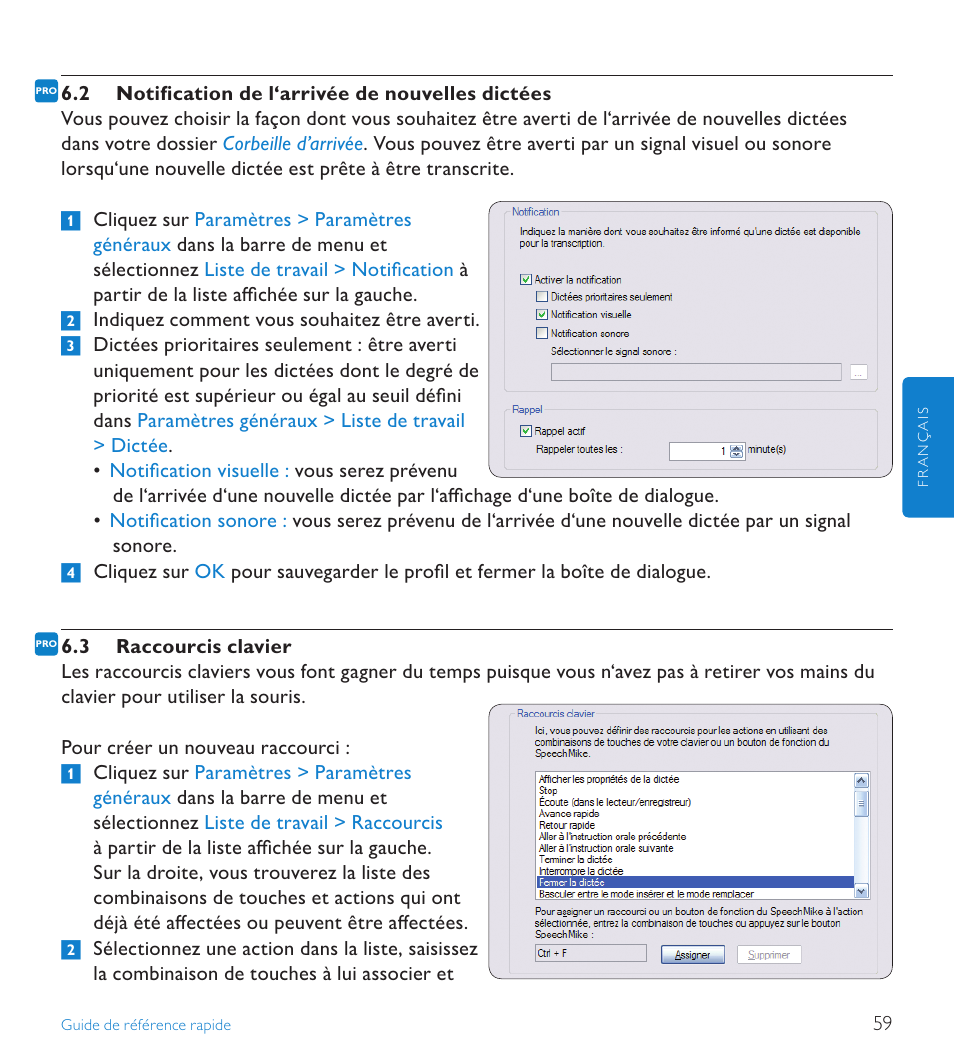 2 notification de l‘arrivée de nouvelles dictées | POSIFLEX Business Machines SPEECHEXEC 4.3 User Manual | Page 59 / 184