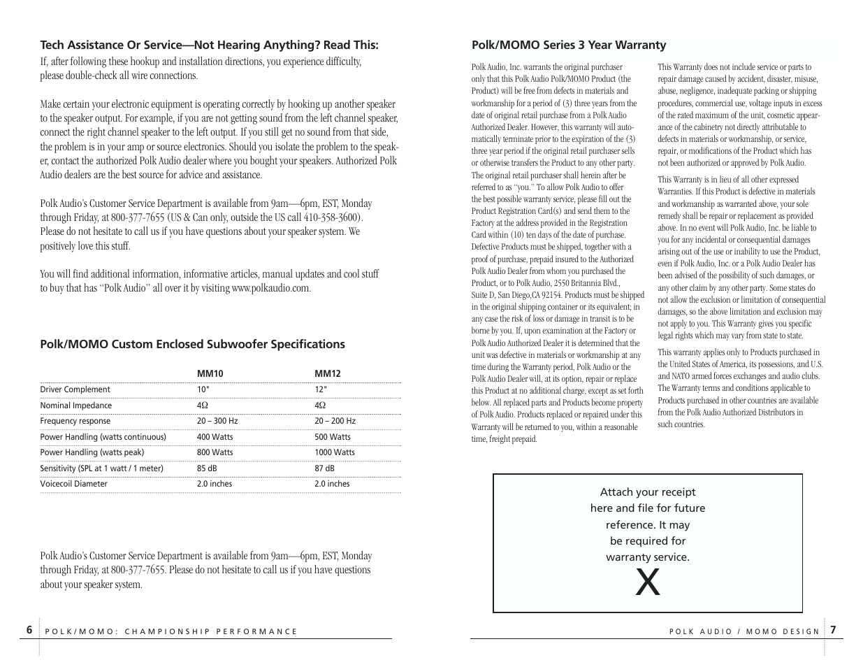 Polk Audio MM10 User Manual | Page 4 / 5