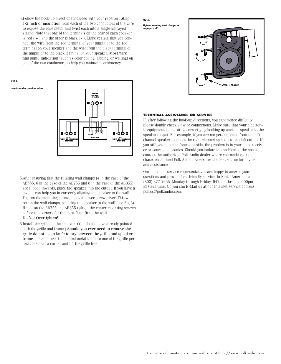 Polk Audio AB755 User Manual | Page 3 / 4