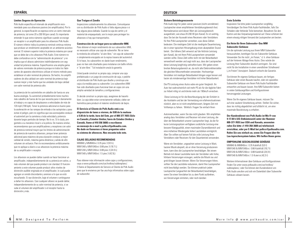 Polk Audio MM1040DVC User Manual | Page 4 / 16