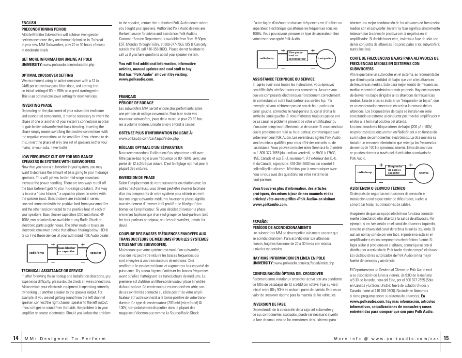 Polk Audio MM1040DVC User Manual | Page 8 / 16