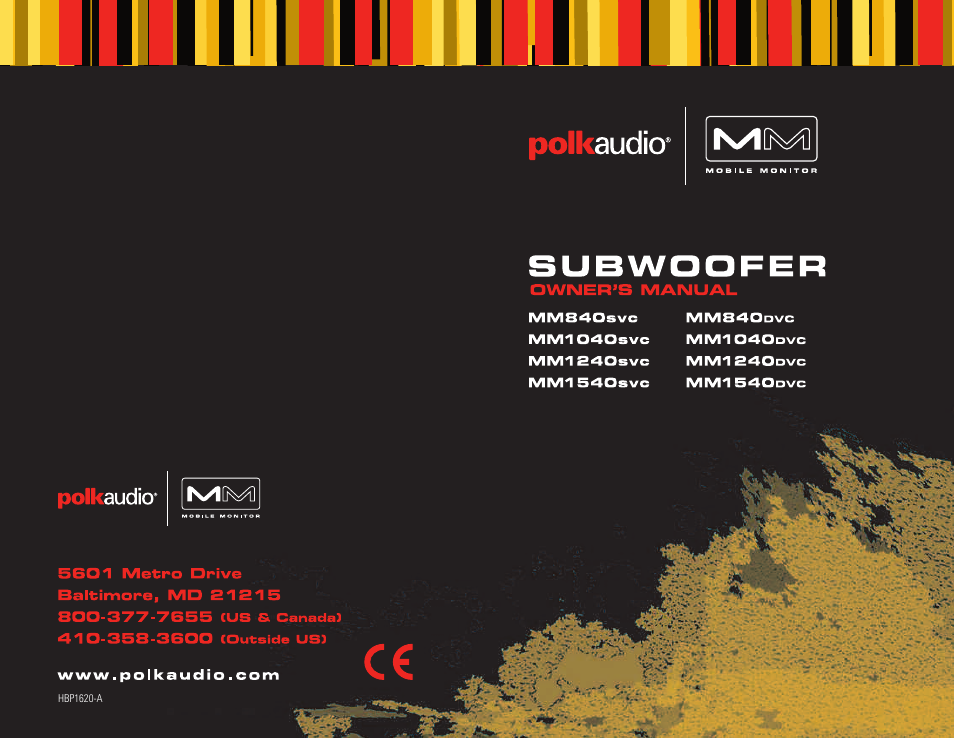 Polk Audio Mobile Monitor MM1240DVC User Manual | 15 pages