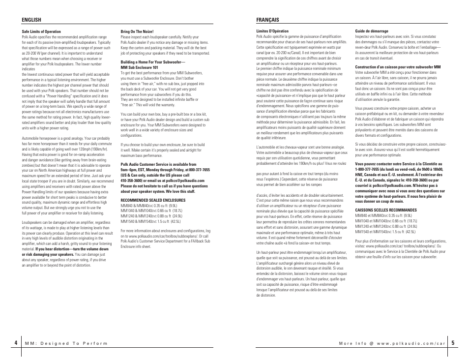 Polk Audio Mobile Monitor MM1240DVC User Manual | Page 2 / 15