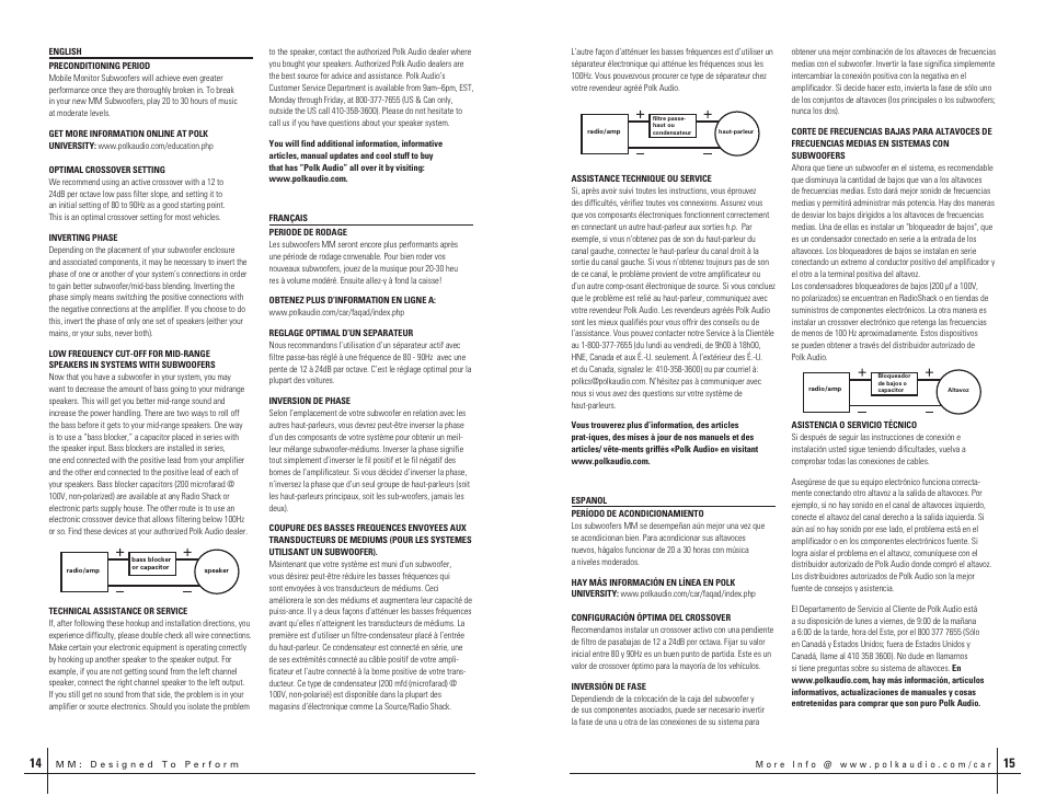 Polk Audio Mobile Monitor MM1240DVC User Manual | Page 7 / 15