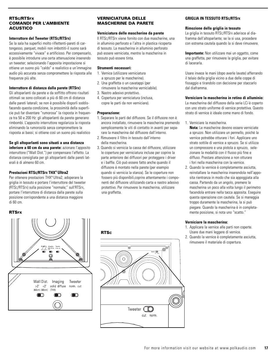 Polk Audio RTSC User Manual | Page 17 / 28