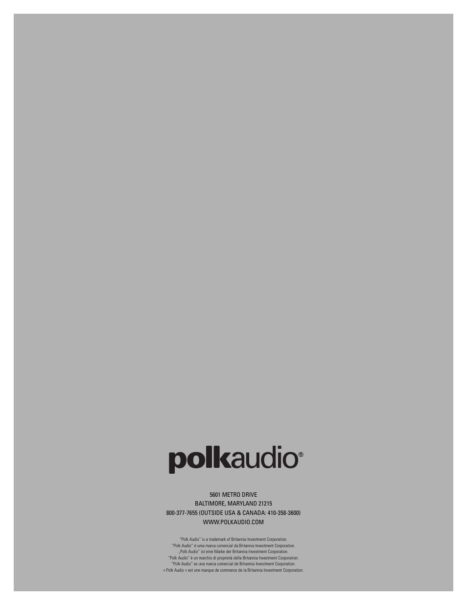 Polk Audio RTSC User Manual | Page 28 / 28
