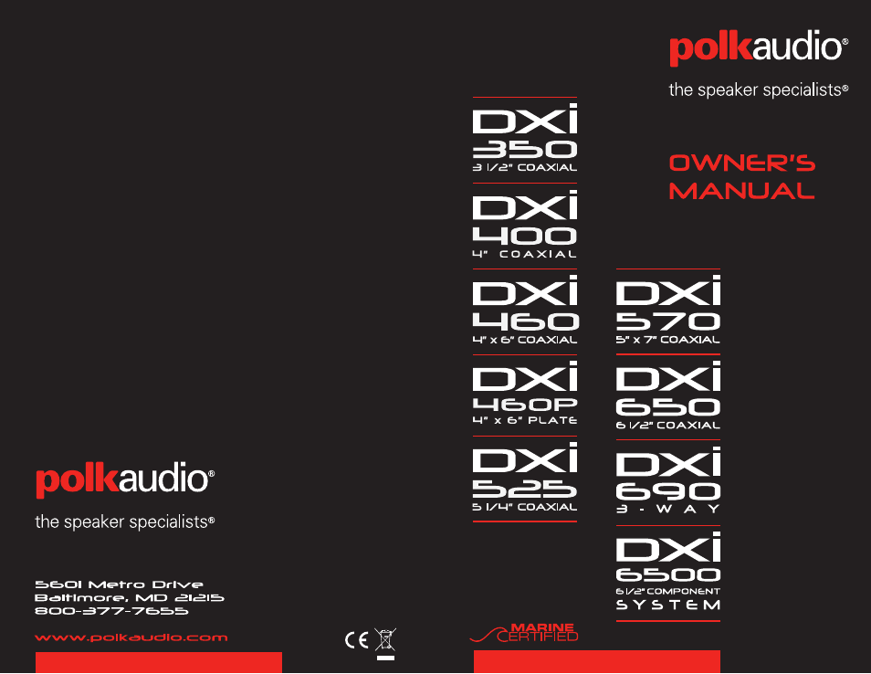 Polk Audio DXi350 User Manual | 14 pages